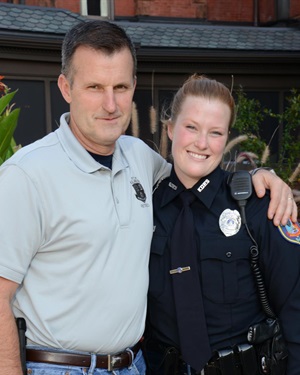 A photo of Officer Emily Weston and her father Dan.